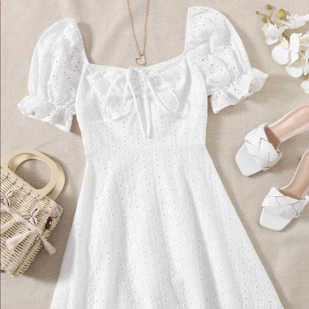 White mini dress
